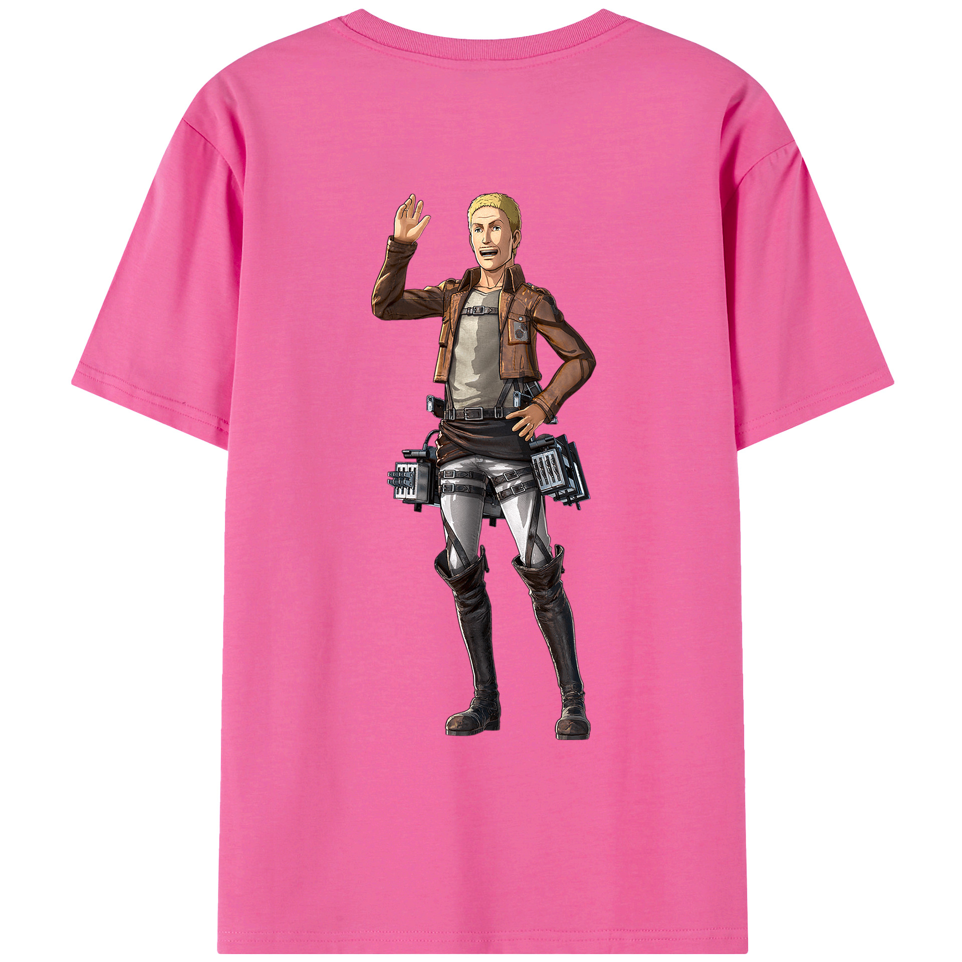 （画像用） 進撃の巨人 ハンネス Attack on Titan Hannes レディース半袖Tシャツ(バックプリント)